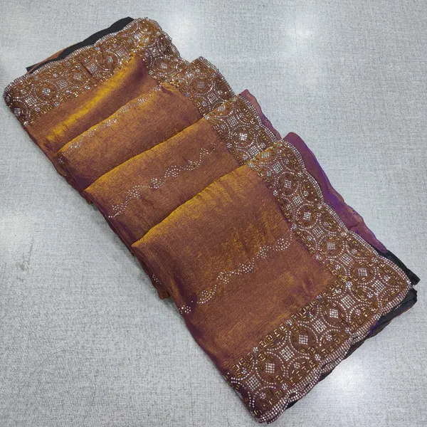 Heavy Fendy Space Silk Saree with Katdana & Stone Work | SR269